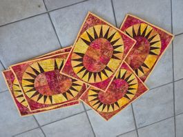 6 Quilt Tischsets Handarbeit