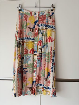 Sommerlicher Vintage Rock mit Muster, Grösse 36/S Top!