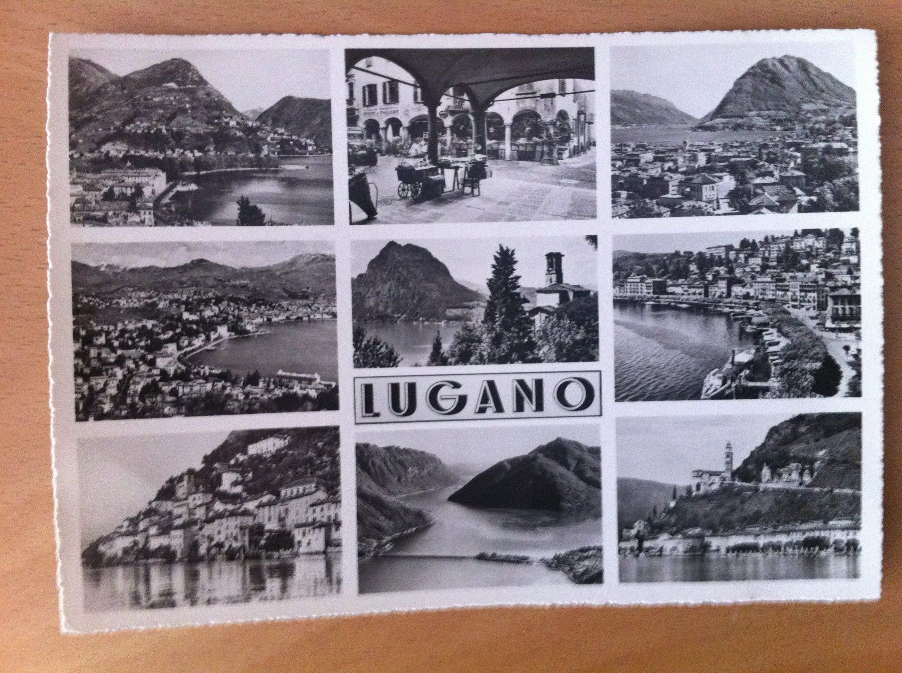 Cartoline postali: 3 Ansichtskarten Lugano, Morcote, Gandria – Usato da Brunnen venduto da Artemis53
