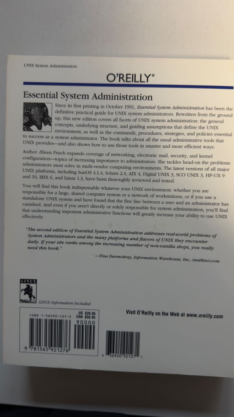 Libri: System Administration – Usato da Thunstetten venduto da AffolterR 1