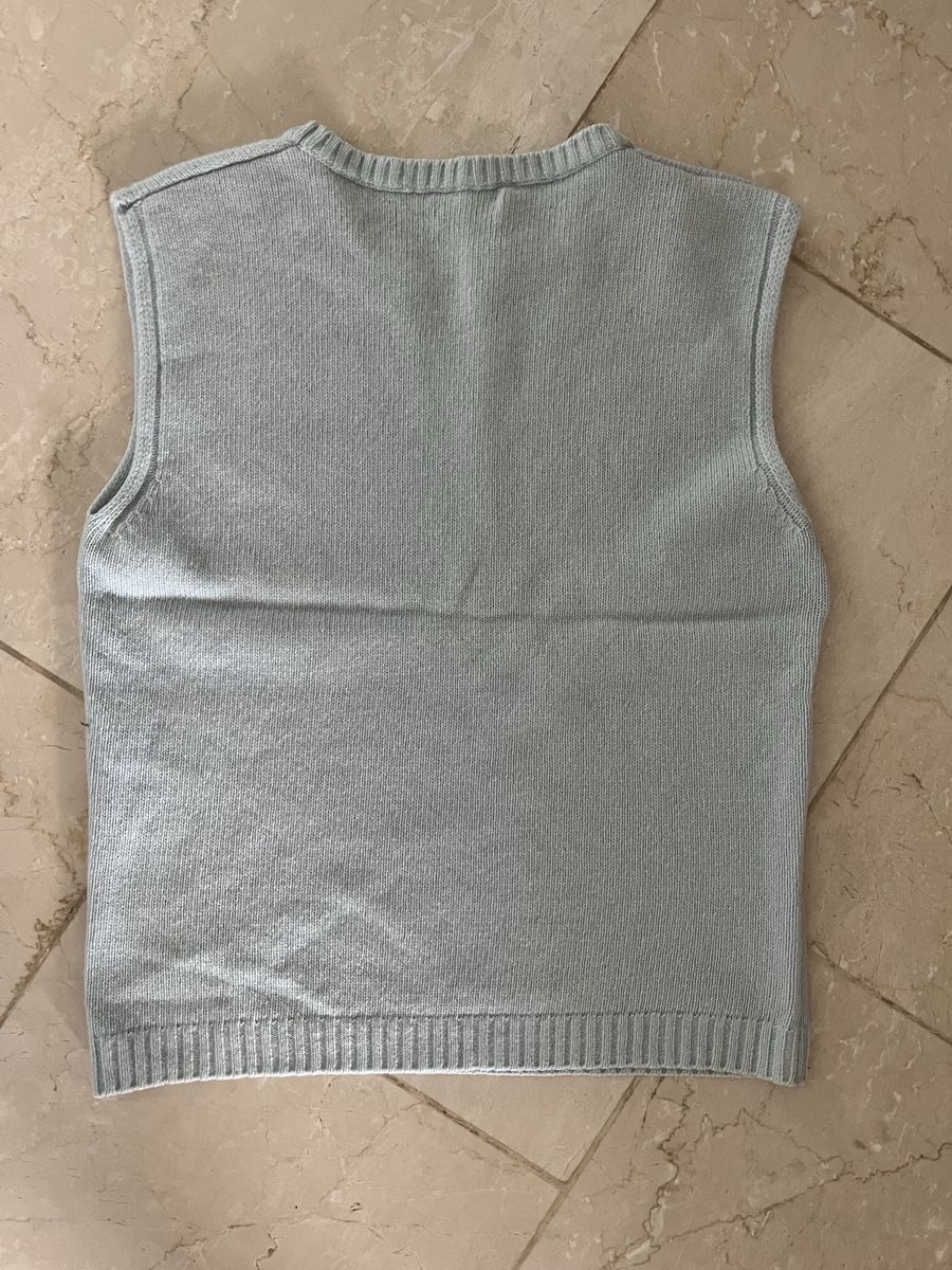Benetton Gilets & Westen: eisblauer Pullunder, ärmelloser Pullover, Gilet XS Benetton – Gebraucht aus Jona von simsa02 2