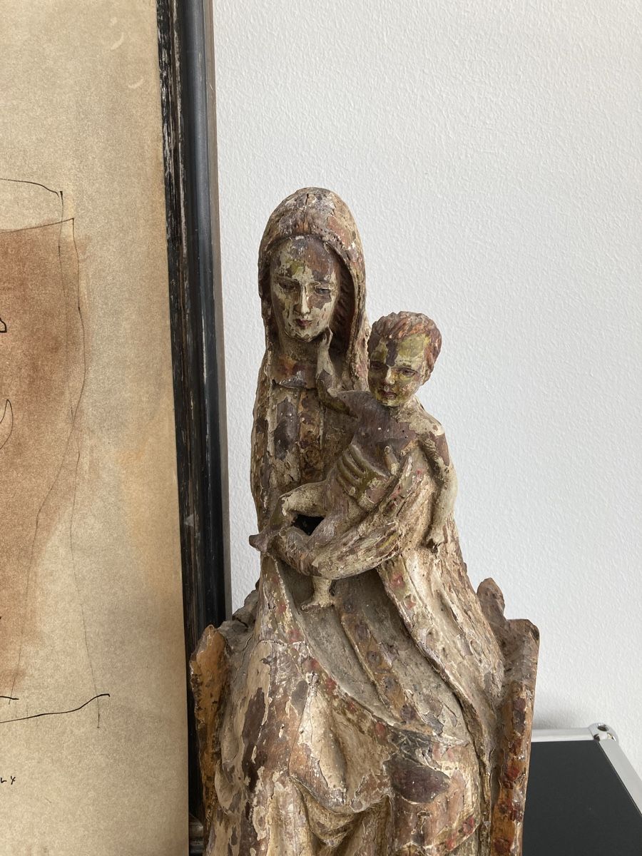 Sculture & Statue: Wunderbare Figur Madonna mit Kind, Holz, antik – Usato da Zürich venduto da kostbares 1