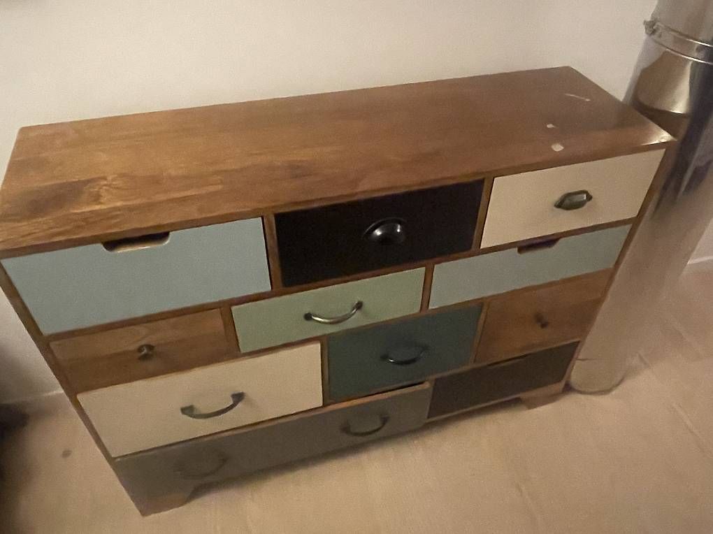Cassettiere: Commode maison du monde multicolore – Usato da St-saphorin venduto da Lfontaine