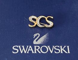Swarovski SCS Brosche vergoldet mit Zirkonia neu