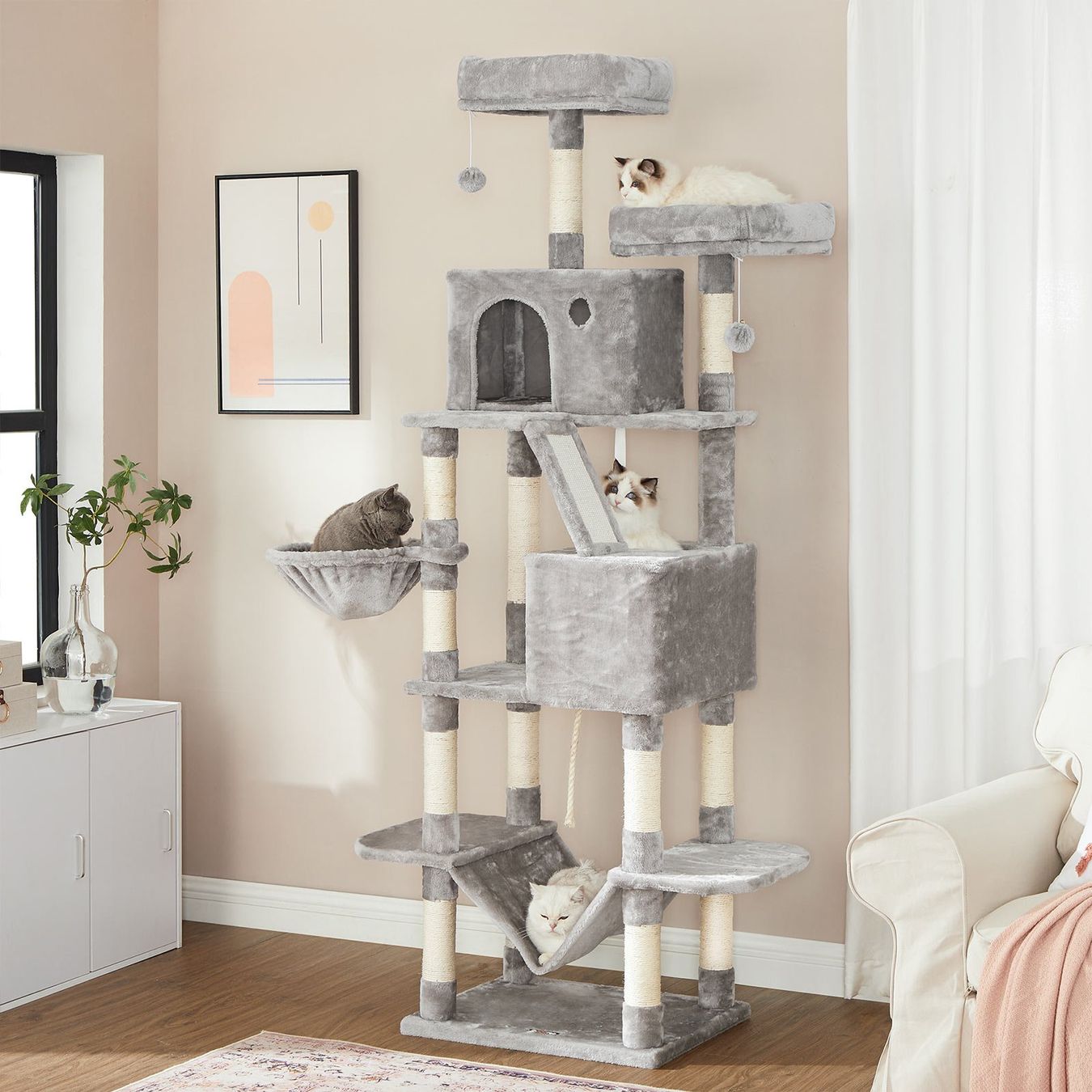 Tiragraffi: Kratzbaum XL Hoch Katzenbaum 206cm ARES – Nuovo (secondo la descrizione) da Lachen SZ venduto da MAMORU-MOEBEL 2