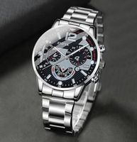 Neue Business Quarz Uhr Geneva silbrig/Metall (ohne Box)