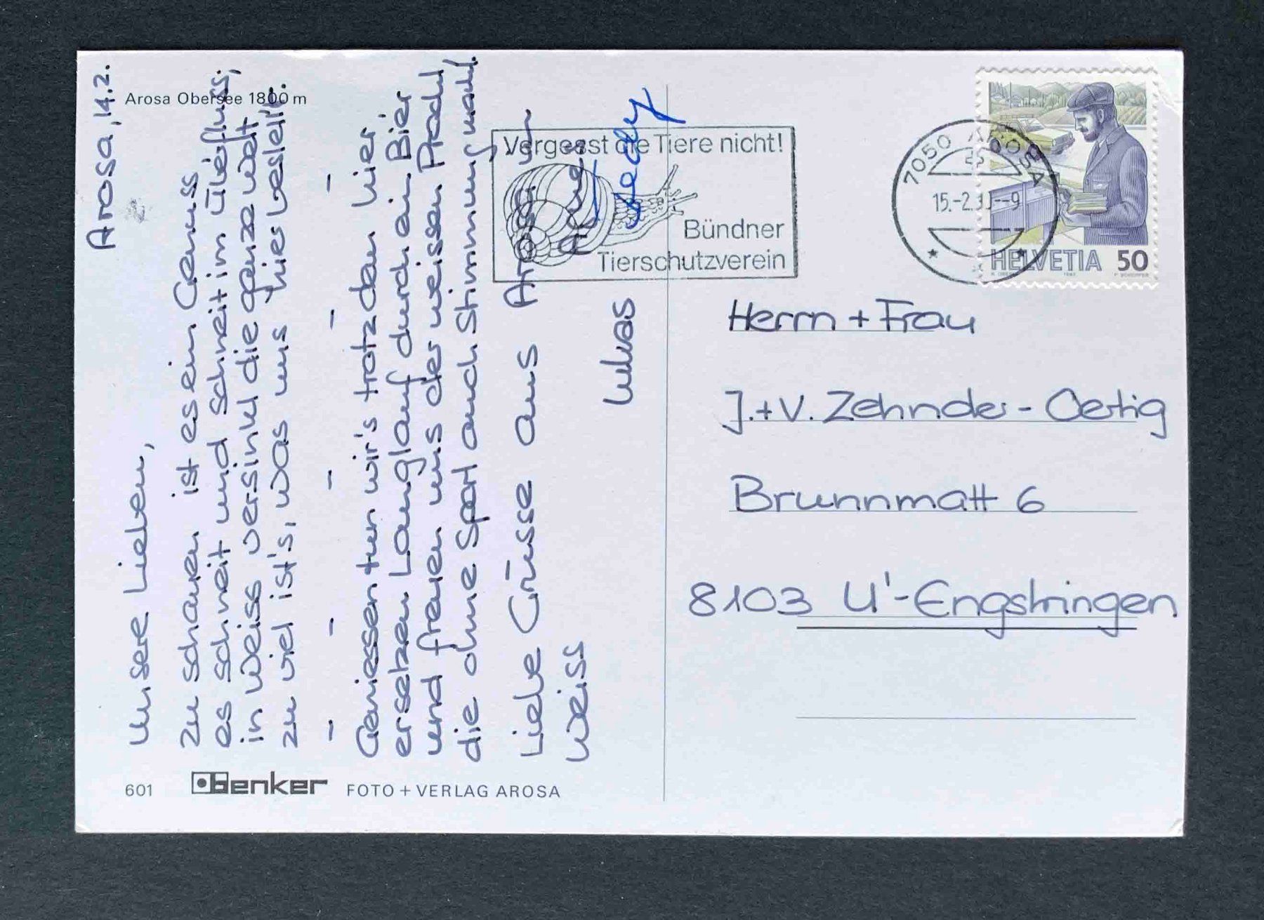 Cartoline postali: AK Arosa Obersee – Usato da Goldau venduto da artelier1 1