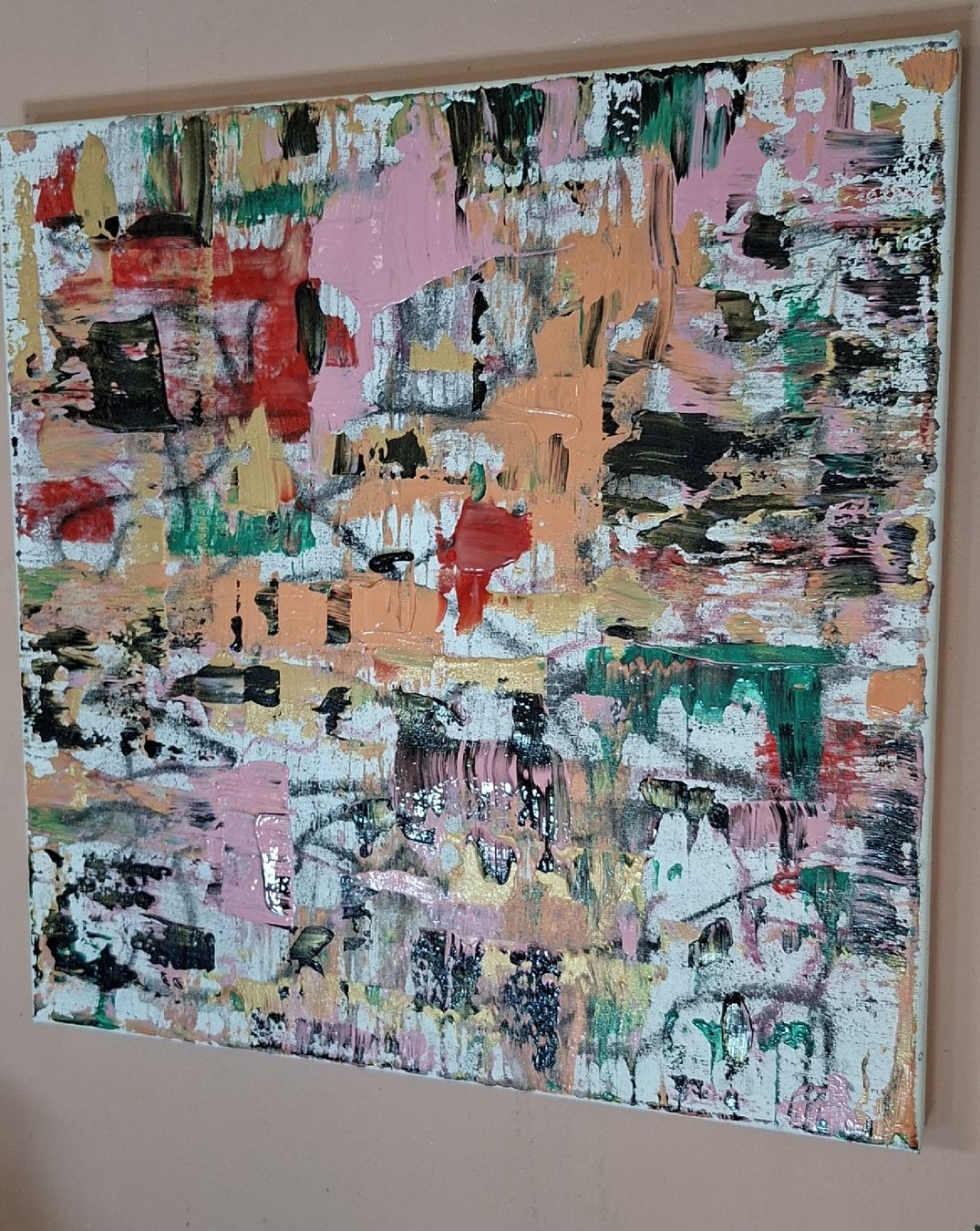 Dipinti: Abstraktes Bild auf 40×40 handmade – Nuovo (secondo la descrizione) da Riehen venduto da Steinbock1970 2