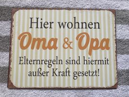 Blechschild E-Mailschild Oma & Opa