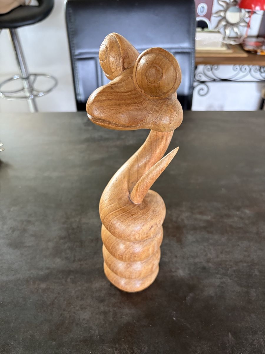 Figuren: Statuette Serpent en Bois Sculpté – Gebraucht aus Vallamand von Bricbracbroc82 5