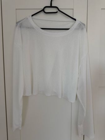 Shirt Langarm Weiss | Grösse one size | leicht transparet