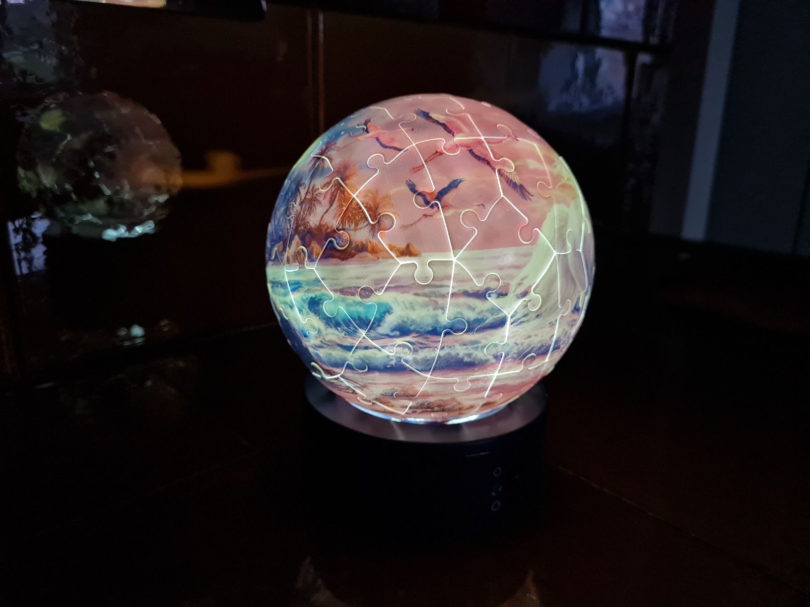 Ravensburger Puzzles: 3D Puzzle Kugel beleuchtet mit Einhorn Bild – Gebraucht aus Würenlos von Dodo7 3
