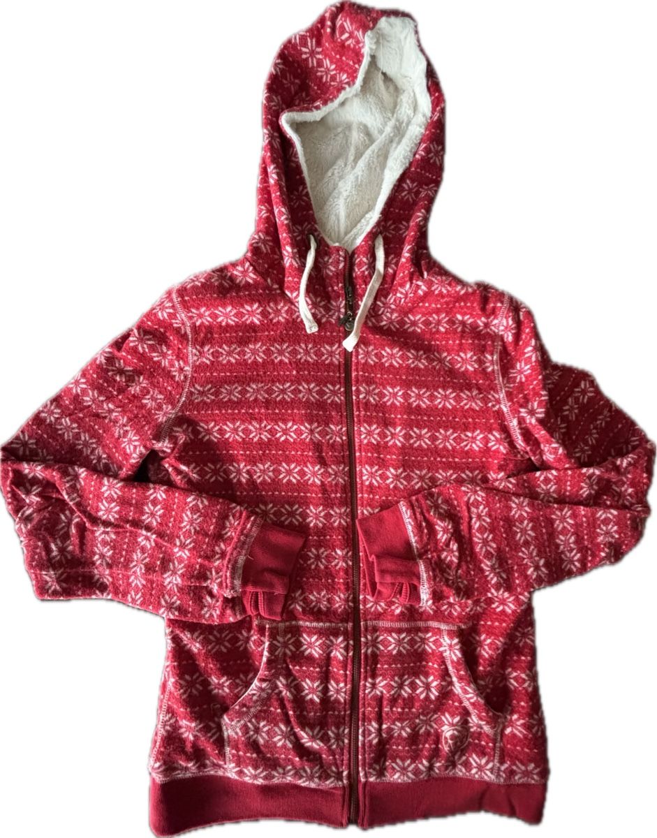 Roxy Maglioni & Felpe: Sweat à capuche Roxy rouge Noël tout doux – Usato da Dotzigen venduto da SecondHandGems