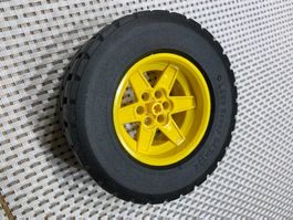 Lego Technik gelbes Rad mit Felge Pneu Reifen 42030 42114