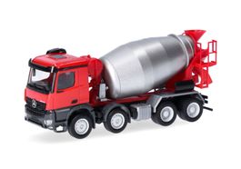 1:87 Herpa MB Arocs M Betonmischer 4a, rot/silber