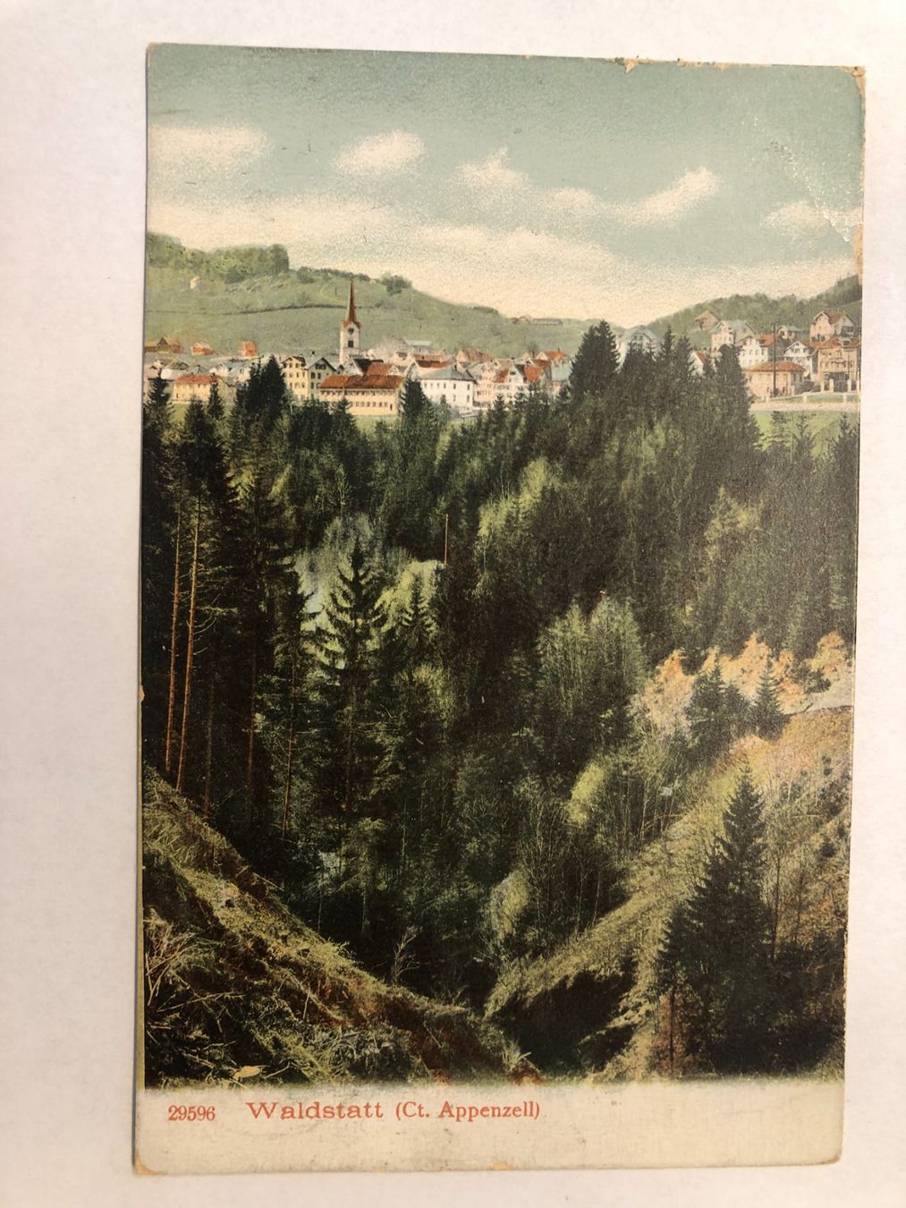 Cartoline postali: Waldstatt (Kt. Appenzell) 1906 – Usato da Pfäffikon ZH venduto da Waltoversand