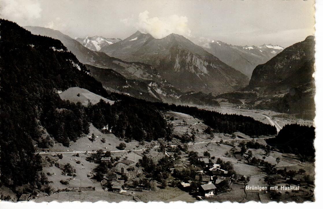 Ansichtskarten: Brünigen mit Haslital – Gebraucht aus Wolhusen von Curver9