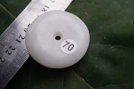 Schneequarz   41mm Pi Scheibe ab 1.-– Rausverkauf