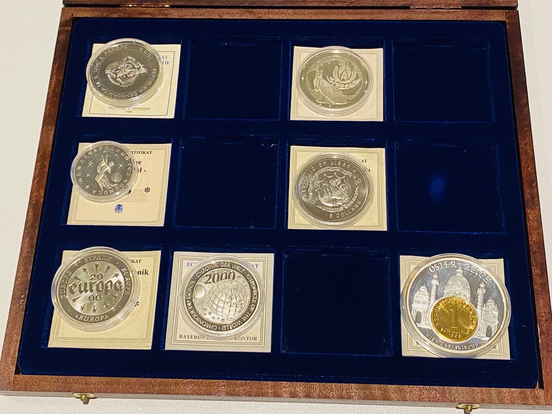 Box 7x Münze Medaille Rubel Sydney Zertifikat Neusilber 235g (Neu ...