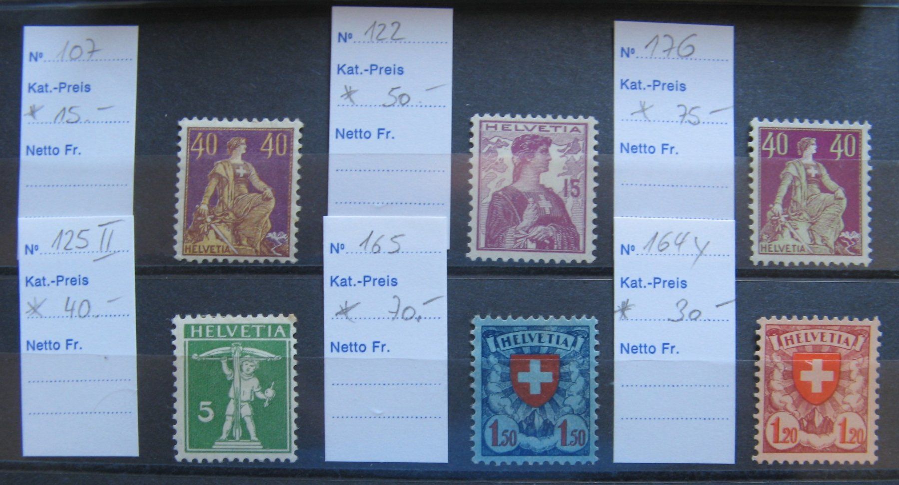 Alle Briefmarken: Lot ungebraucht, Katalogpreis 280.-- – Gebraucht aus Frauenfeld von Interessent1