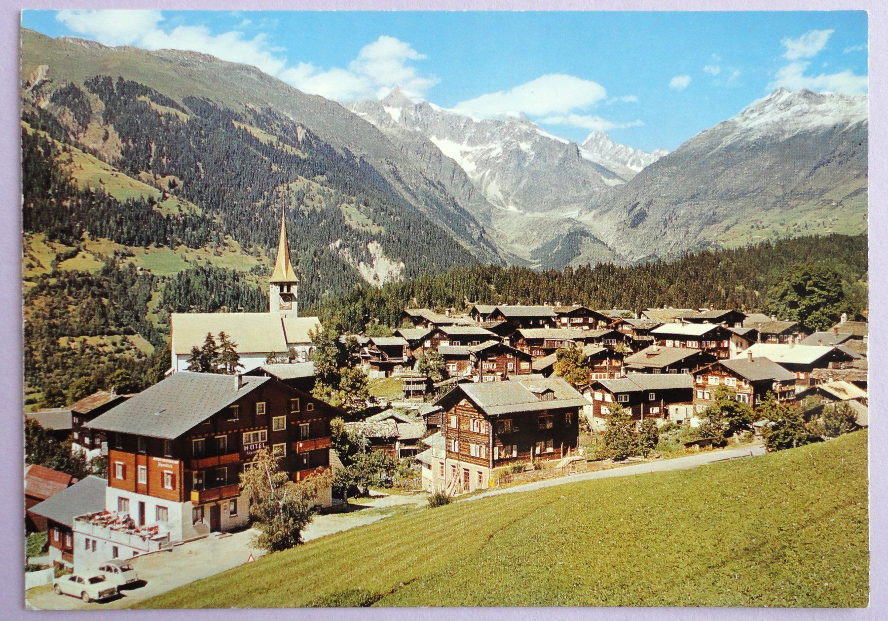 Cartoline postali: Ernen mit Finsteraarhorn – Usato da Fétigny venduto da Billy2miny