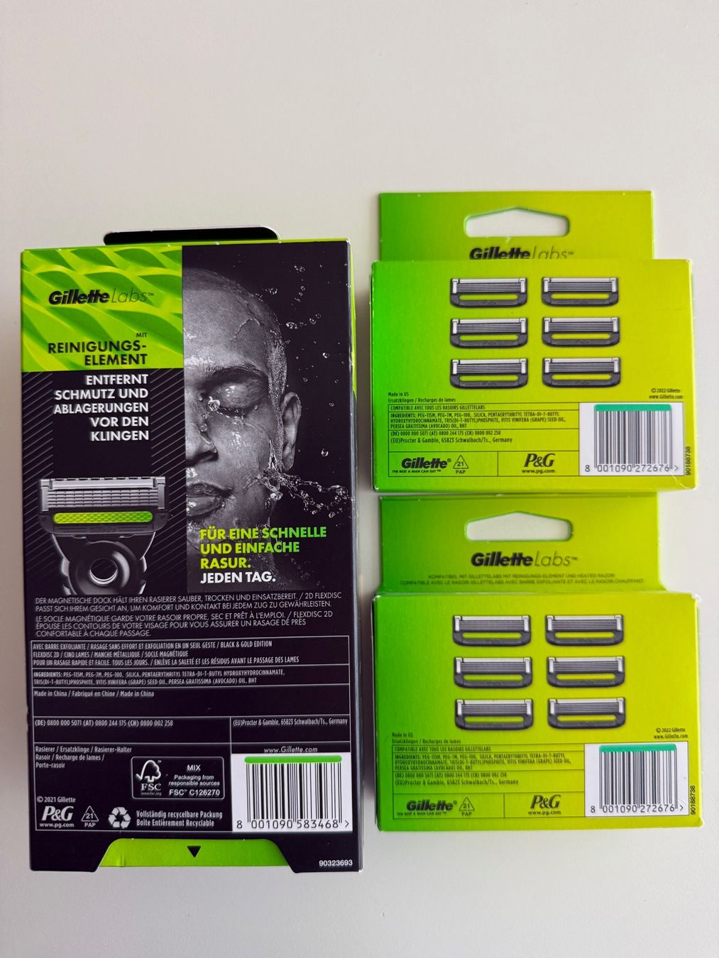 Rasoi & Lamette da barba: Gillette Labs, rasoir + lames, 15 pcs – Usato da St-Gingolph venduto da GoldenKeys 1
