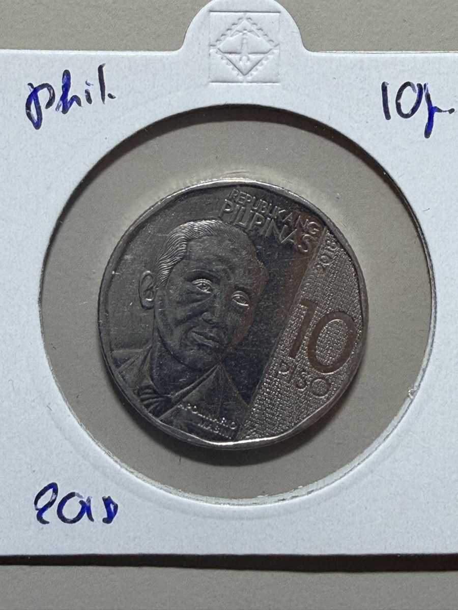 Alle Münzen: Philippines - 10 piso - 2018 – Gebraucht aus Payerne von Mike1682