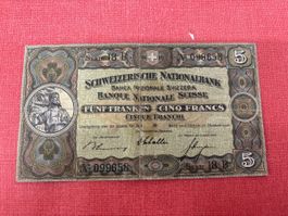 Seltene 5 Franken Note, 1936, Schweizerische Nationalbank
