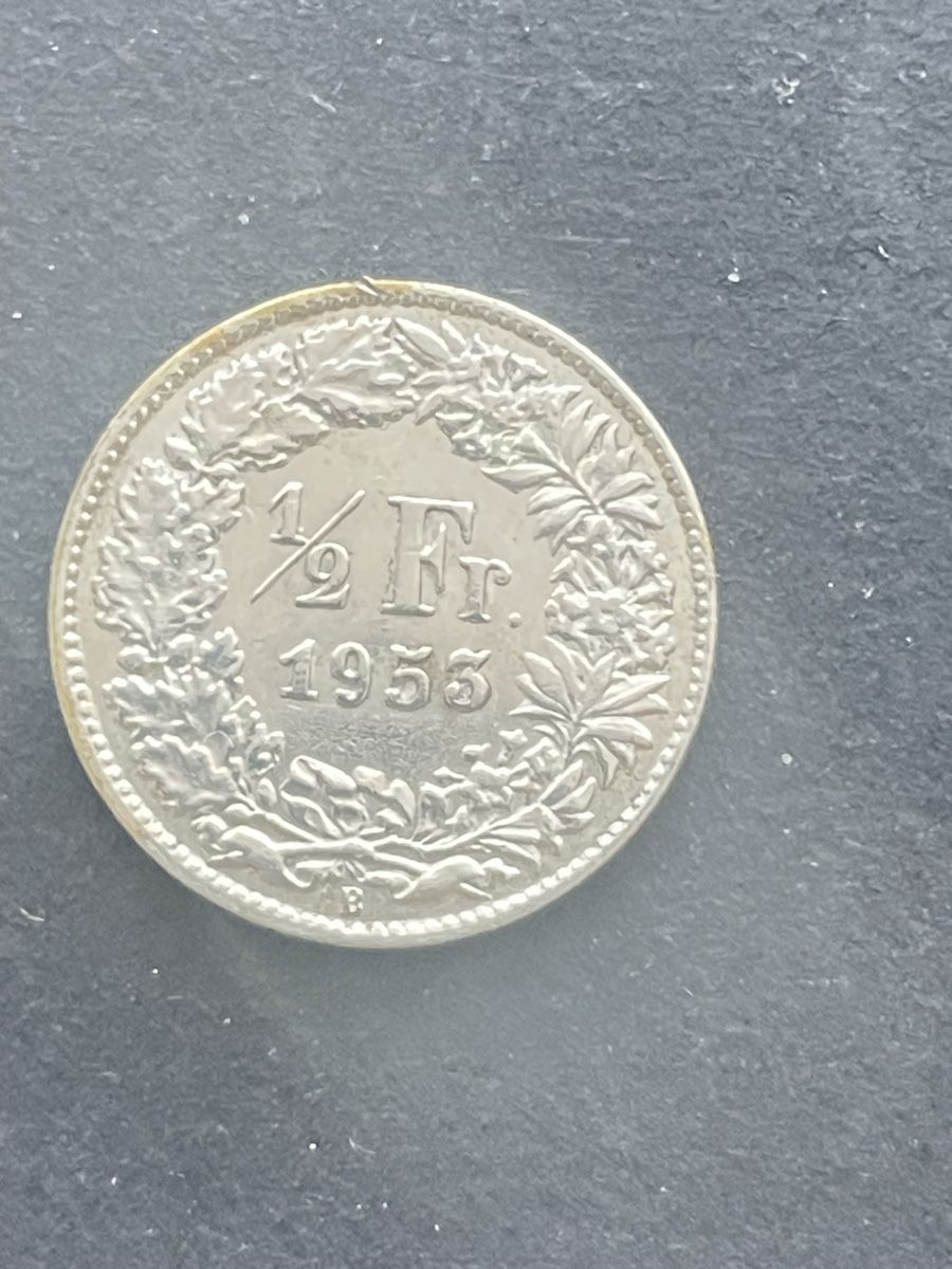 Alle Münzen: -.50 Silber CH Jahr 1955 – Gebraucht aus Meierskappel von Hala03 1
