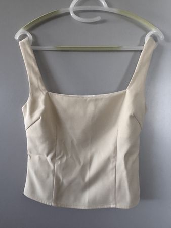 Sommer Top Beige Gr. 34 / XS-S, Charcoal, Neuwertig!