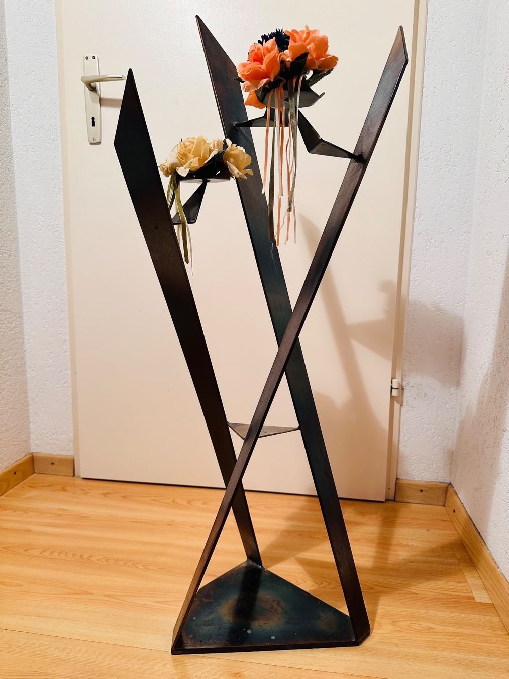 Portacandele: Handgemachter Kerzenständer aus Metall mit Deko, einzigartig – Usato da Baden venduto da dinamo123 2