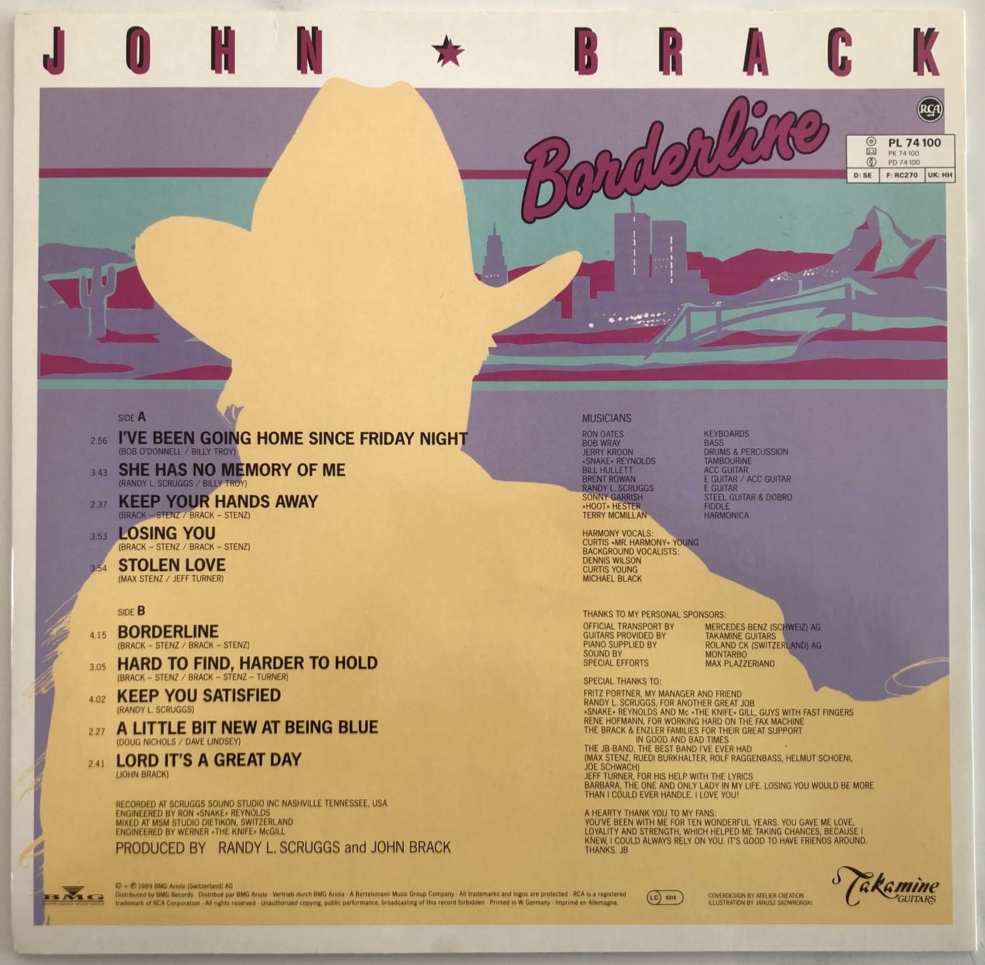 Dischi in vinile: JOHN BRACK - BORDERLINE – Usato da Poliez-Pittet venduto da Newtown-Records 1