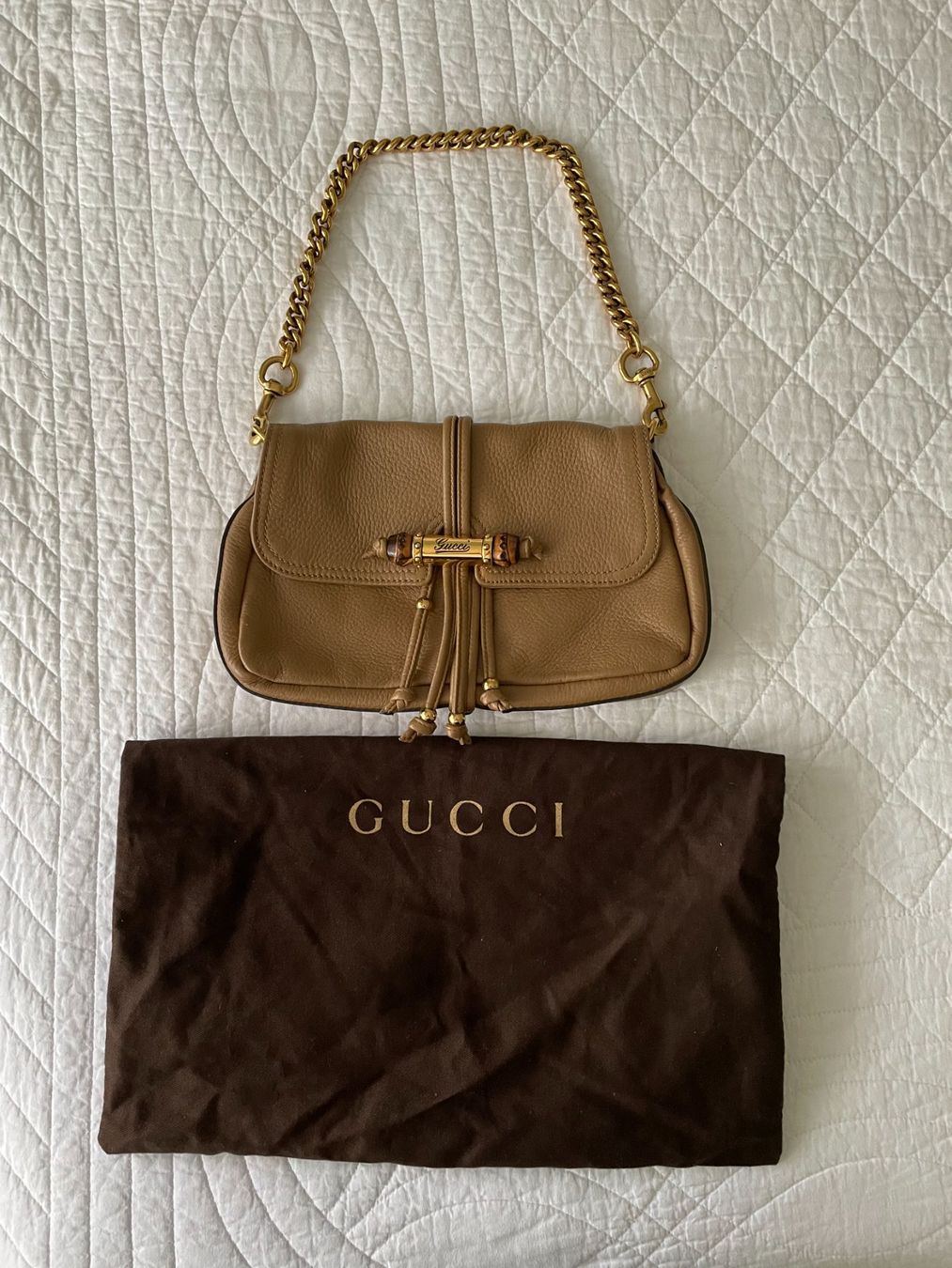 Gucci Borse da donna: Gucci Schulter-/Handtasche hellbraun – Usato da Muttenz venduto da einfach-schoen
