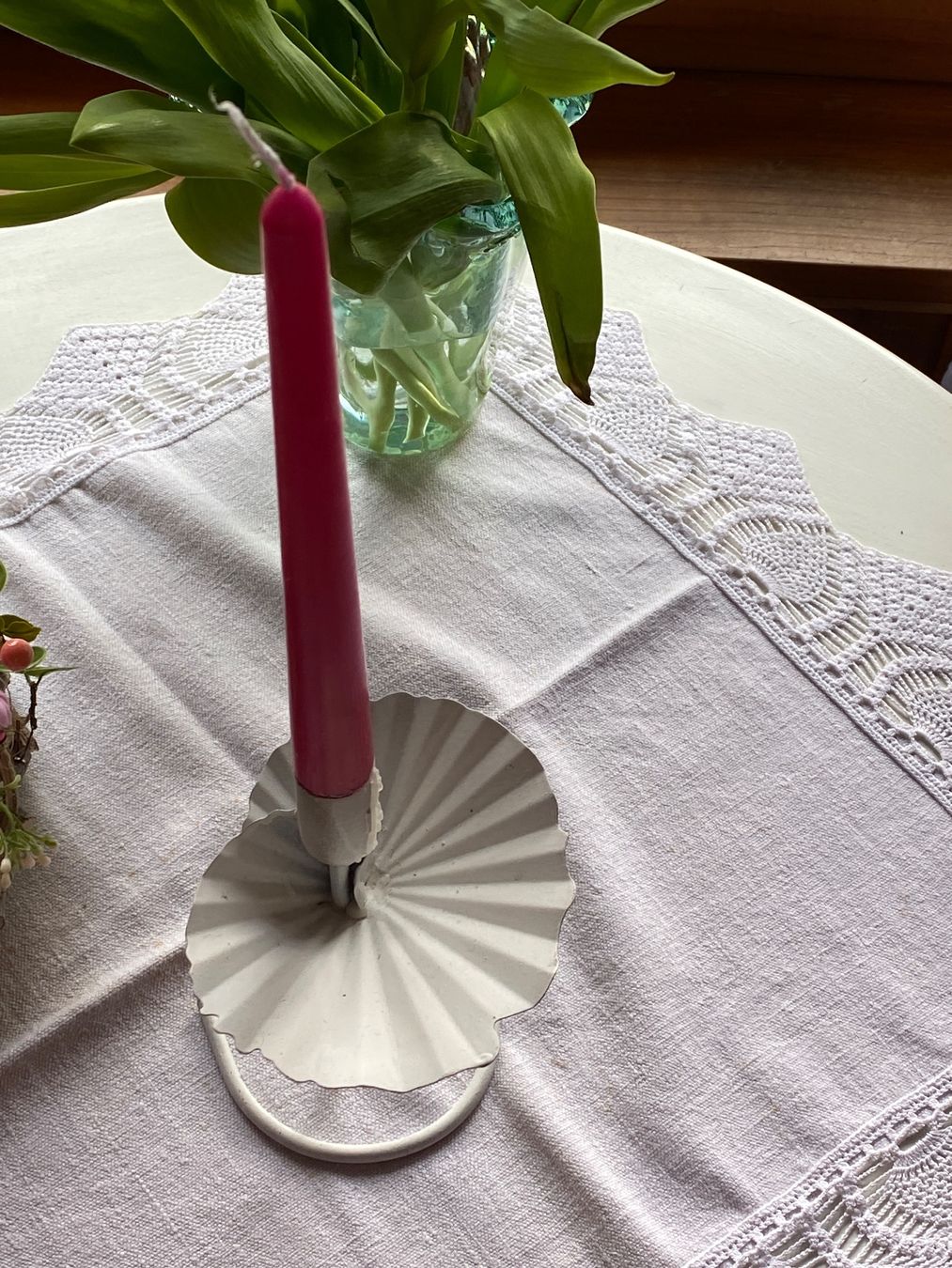Portacandele: KERZENSTÄNDER-VINTAGE-WEISS – Usato da Meienried venduto da ManuelaBoutique 3