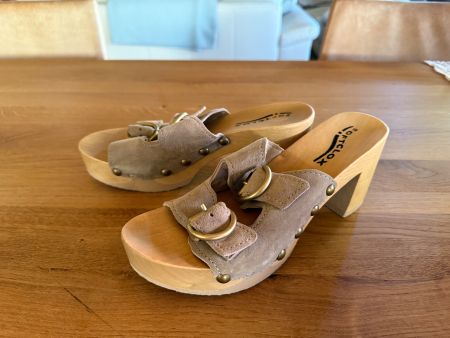 SOFFCLOX Holz-Sandalen, Gr. 38, neuwertig, top für Sommer!