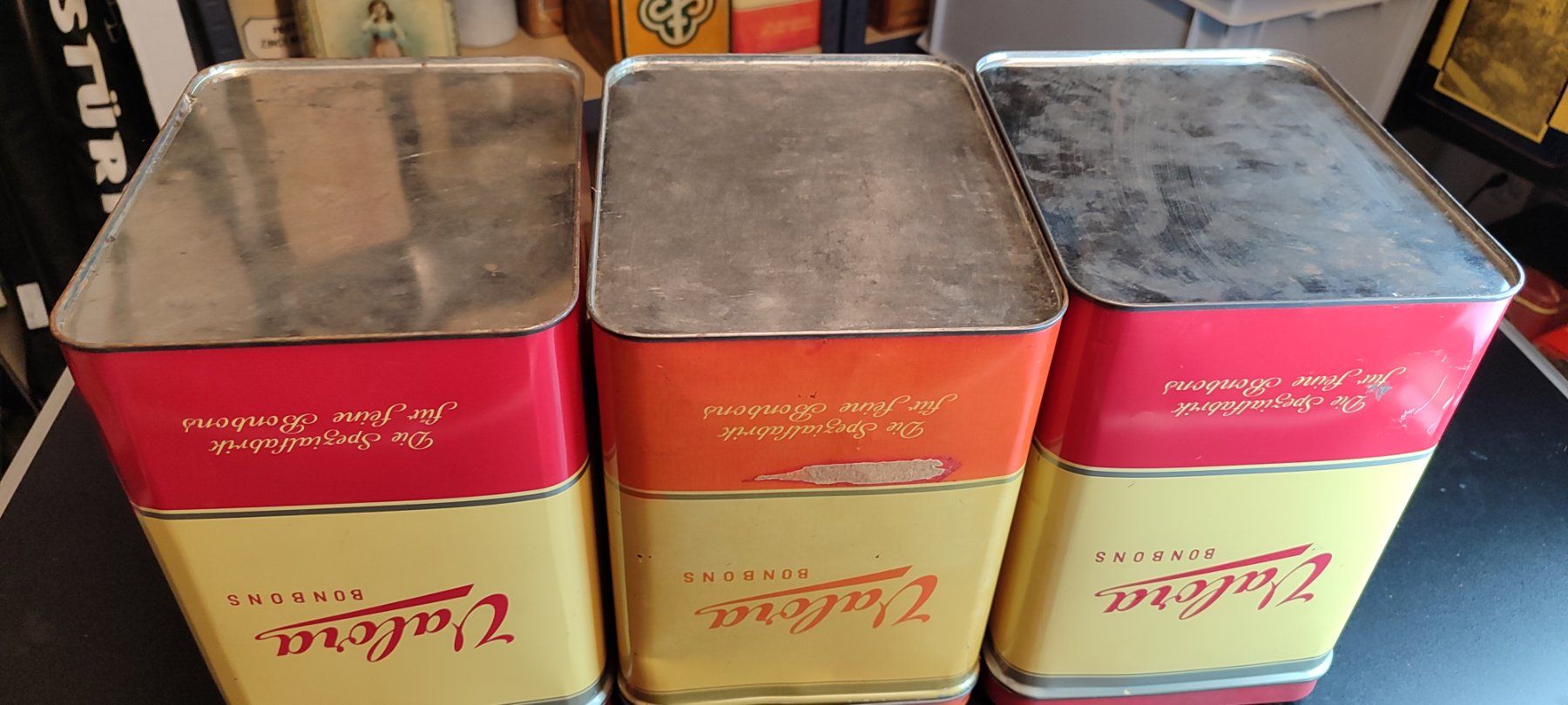 Barattoli: Wunderschönes altes Blechsdose Trio valora – Usato da Gelterkinden venduto da MYSTOREFORYOU4460 3