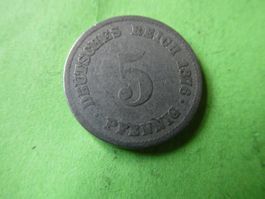 Dt. Reich 1876 E, 5 Pfennig