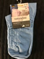 2 X NATURALINE SNEAKERS/SOCKEN -HELLBLAU - GRÖSSE 35-38 -NEU