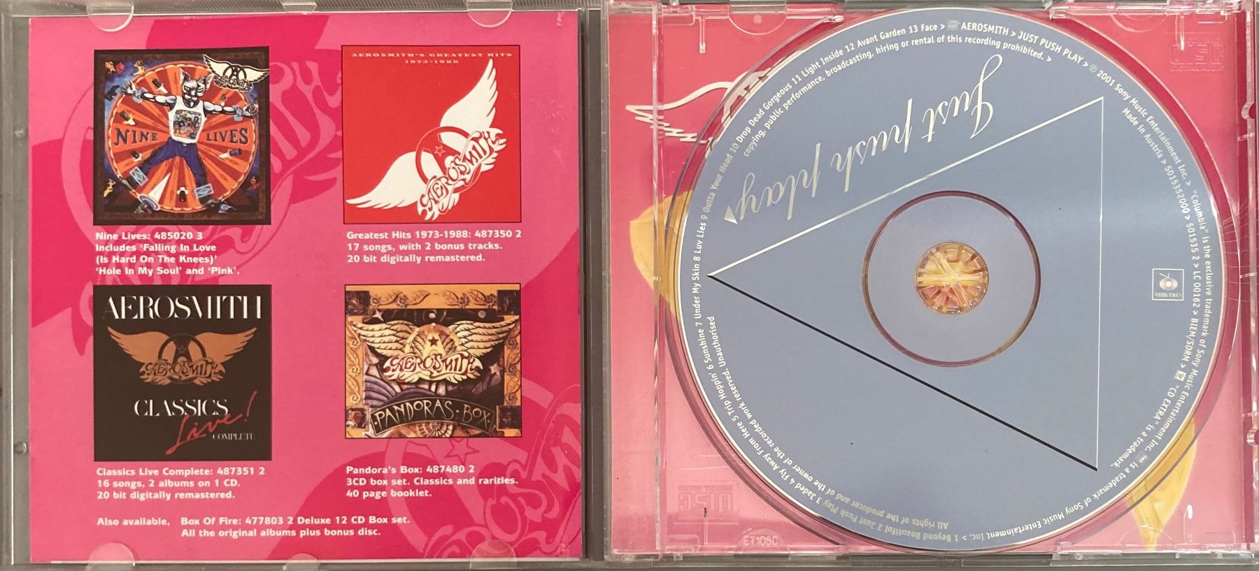 CDs: AEROSMITH - JUST PUSH PLAY – D'occasion à Poliez-Pittet par Newtown-Records 2