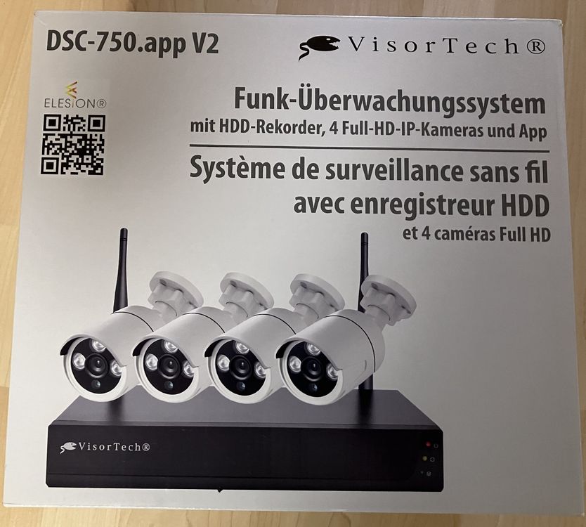 VisorTech Système de surveillance sans fil avec enregistreur et 8 caméras  DSC