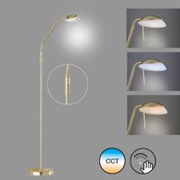 LED Stehleuchte, Messing, 160 cm Höhe