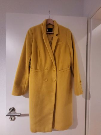 Schicker Herbstmantel, Senfgelb, Grösse S/36, Mohito