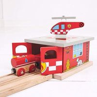 Holzeisenbahn "Feuerwehr Lokschuppen"