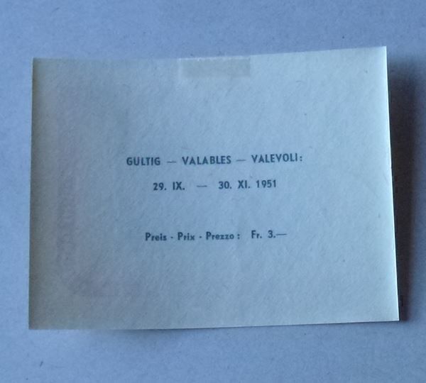 Tutti i francobolli: Block LUNABA 1951 Luzern Erstag gest. – Usato da Walkringen venduto da Casablanca777 1