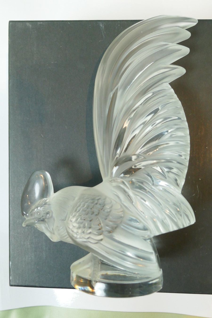 Lalique Statuette: René Lalique Hahn  Kristall 20 cm – Usato da Schaffhausen venduto da swisswatches-andmore
