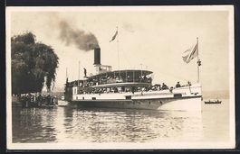 AK Zürichsee, Dampfer Helvetia