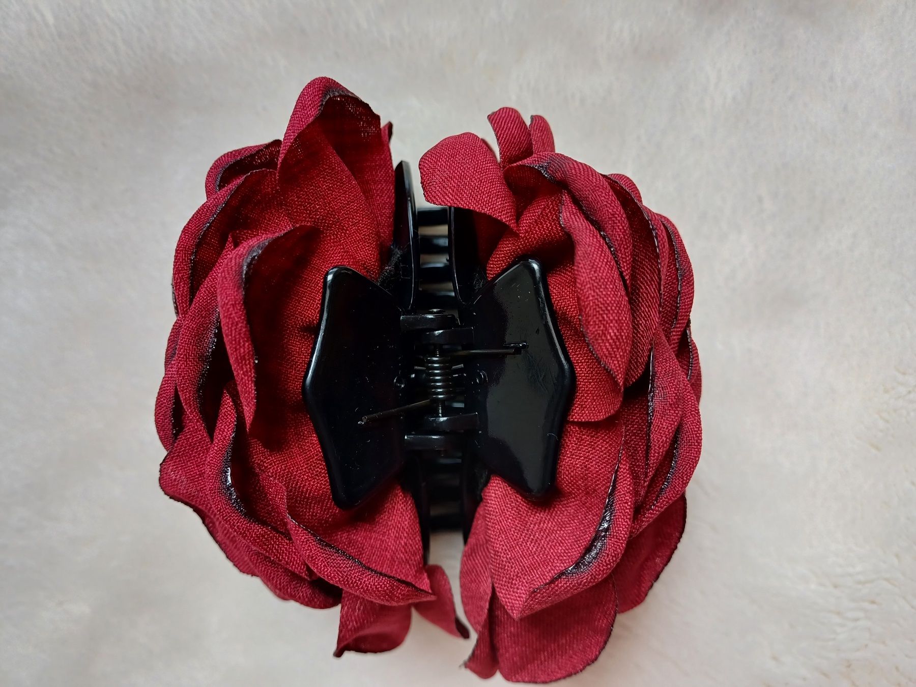 Haarschmuck: Stoffhaarspange - Rote Blume – Neu und originalverpackt aus Würenlos von Abracadabra26 5