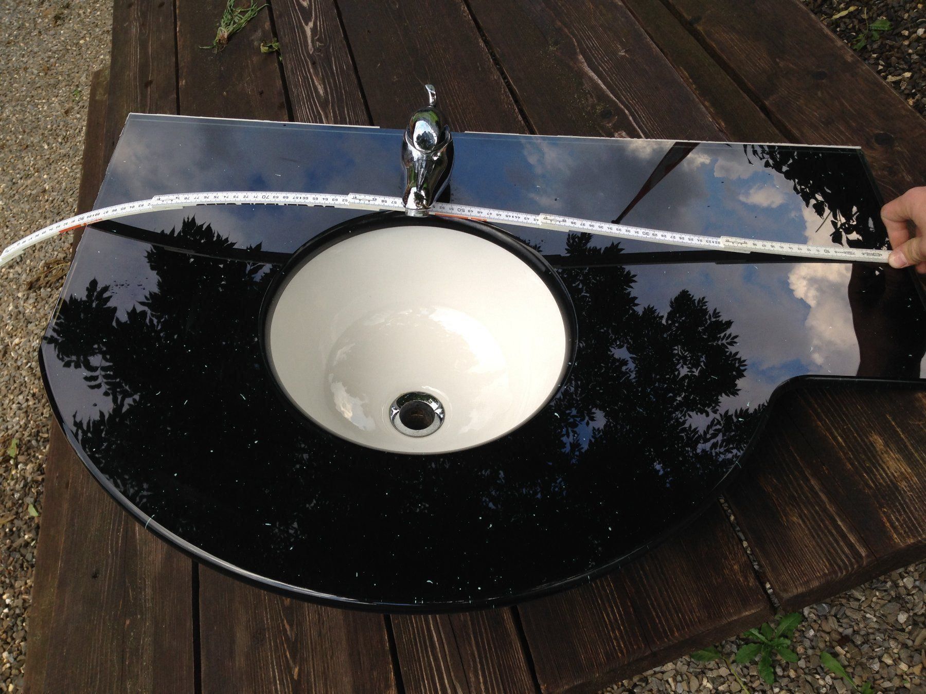 Lavabi & lavandini: Lavabo Abdeckung spez. Glas schwarz – Usato da Bolligen venduto da Deltadelta_0