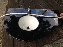 Lavabo Abdeckung spez. Glas schwarz