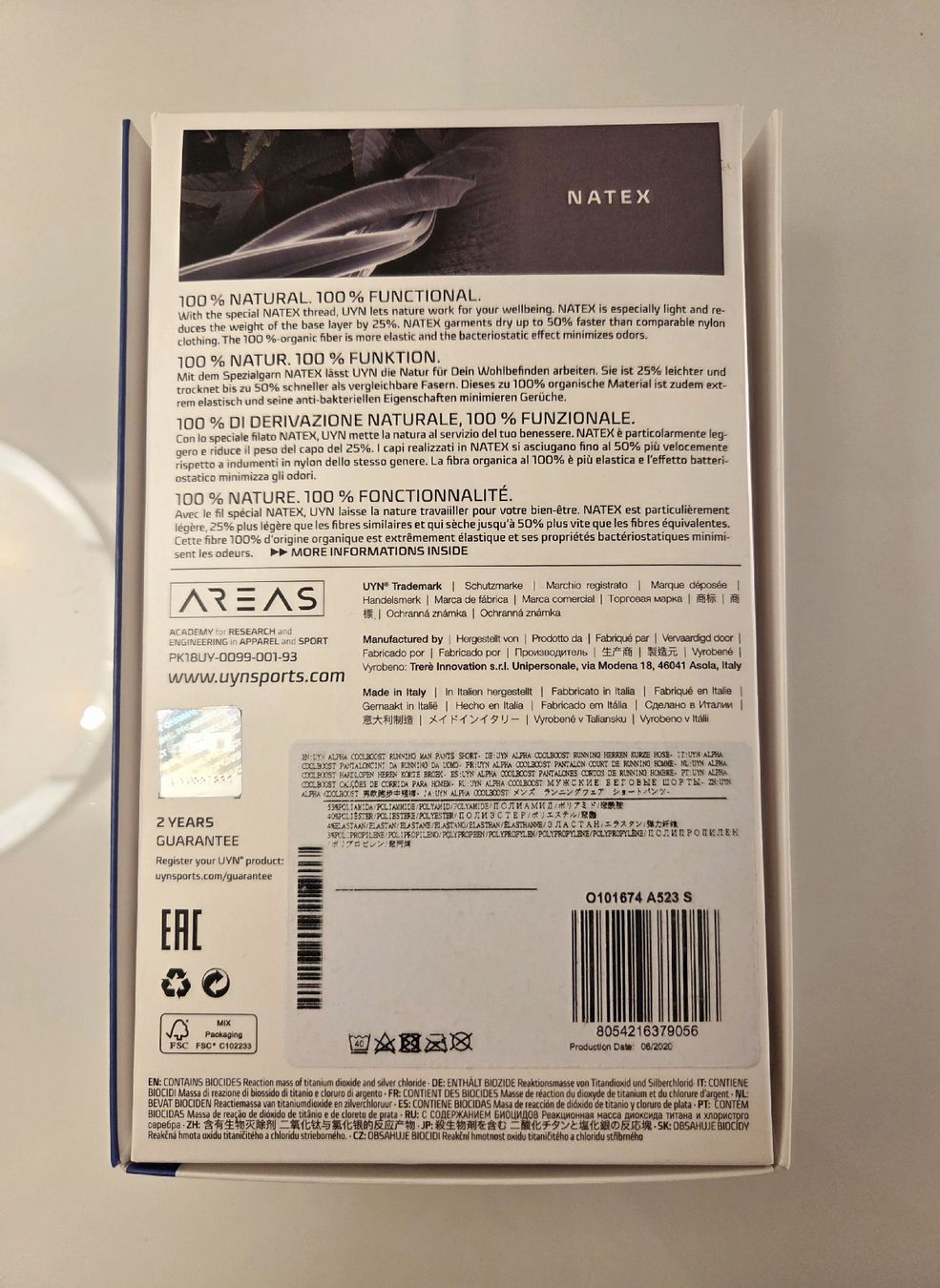 UYN Pantaloni: UYN Laufshorts Alpha Coolboost Herren Grösse S – Nuovo e nell'imballaggio originale da Braunau venduto da Brand-Store 6